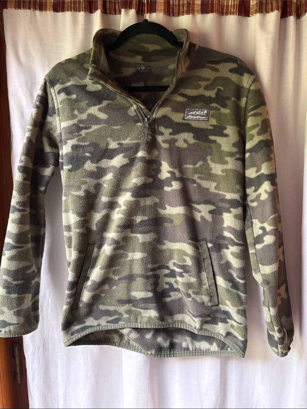 Eddie Bauer Boy’s Camouflage Zip-Up Fleece Pullover